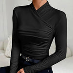 Fabienne | Blouse Femme À Col Croisé | Chic