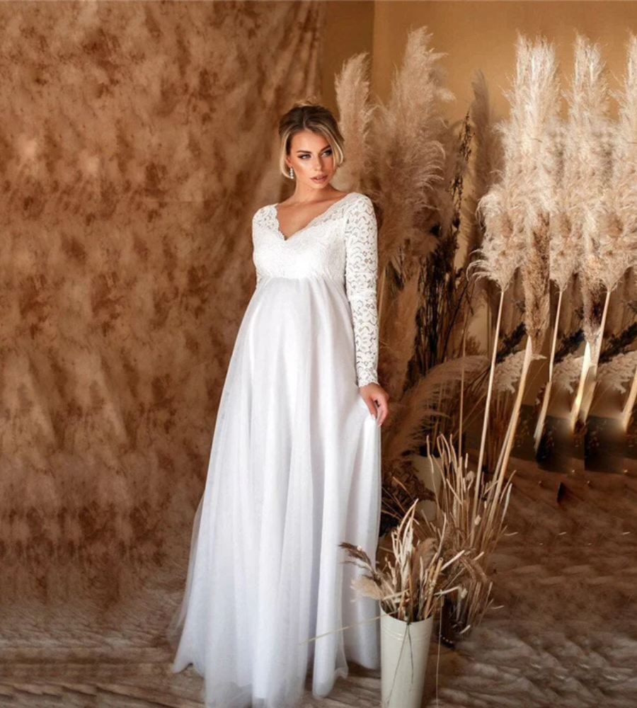 Robe de mariée pour femmes enceintes | Maxi