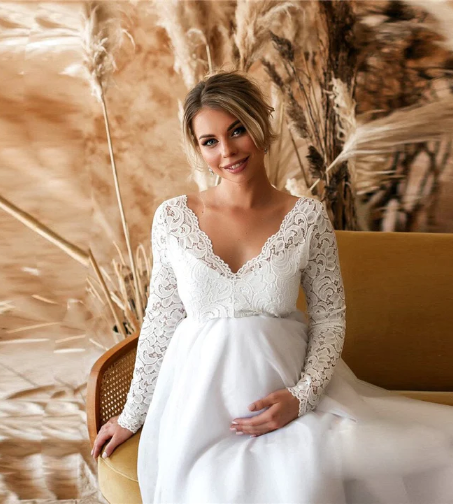 Robe de mariée pour femmes enceintes | Maxi