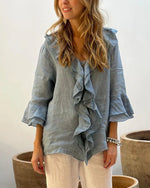 Marjolaine | Blouse Femme Élégante à Volants | Chic