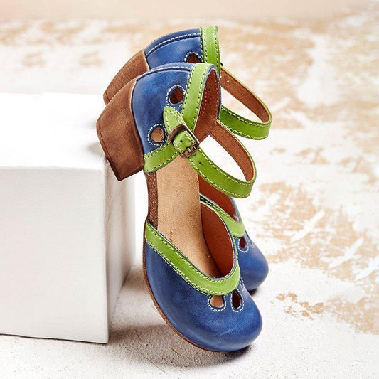 Alphonsine | Sandales Femme Stylées à Velcro | Talons