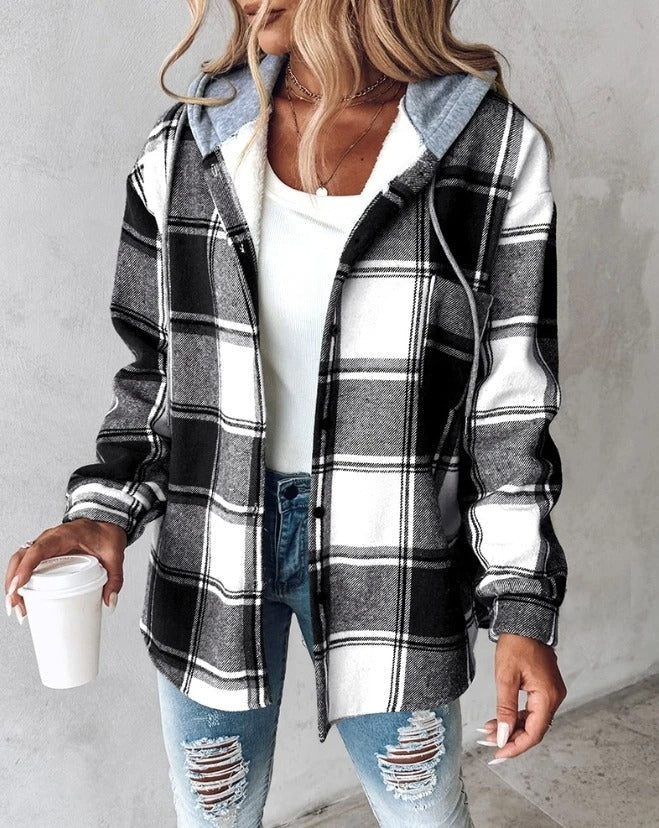 Veste À Capuche Rayée Pour Femme | Hiver