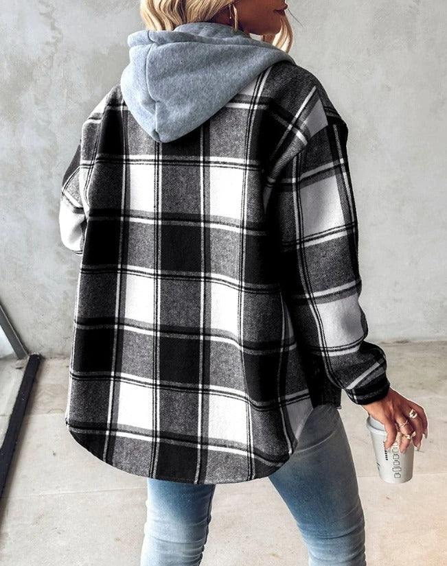 Veste À Capuche Rayée Pour Femme | Hiver