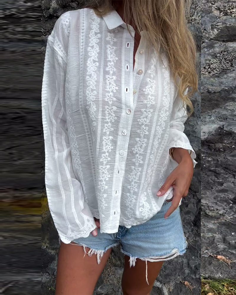 Tiphaine | Blouse Polo Femme Décontractée | Longues