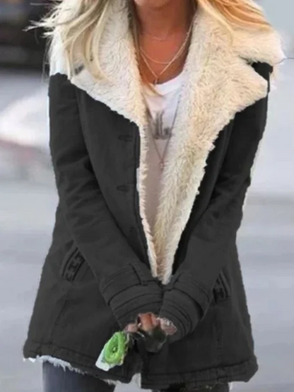 Veste À Bordures En Shearling Pour Femmes | Cozy