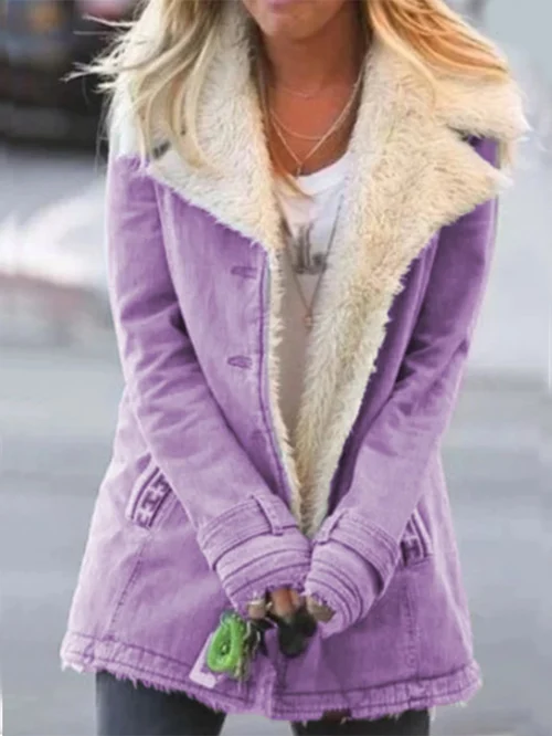 Veste À Bordures En Shearling Pour Femmes | Cozy