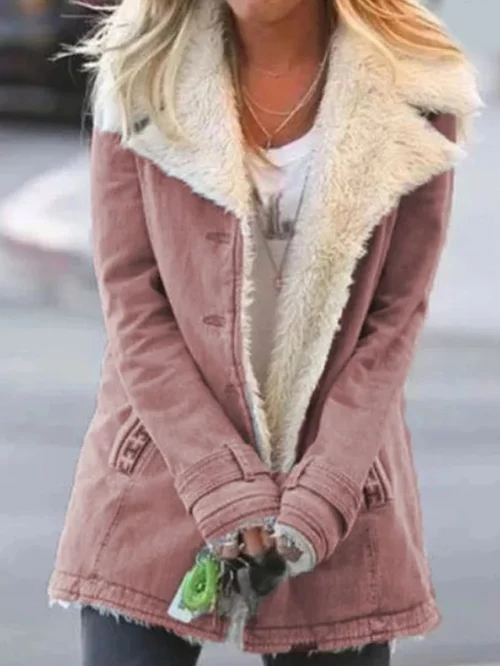 Veste À Bordures En Shearling Pour Femmes | Cozy