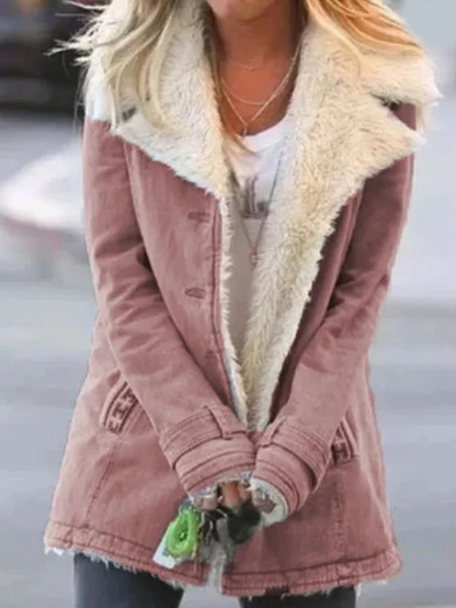 Veste À Bordures En Shearling Pour Femmes | Cozy