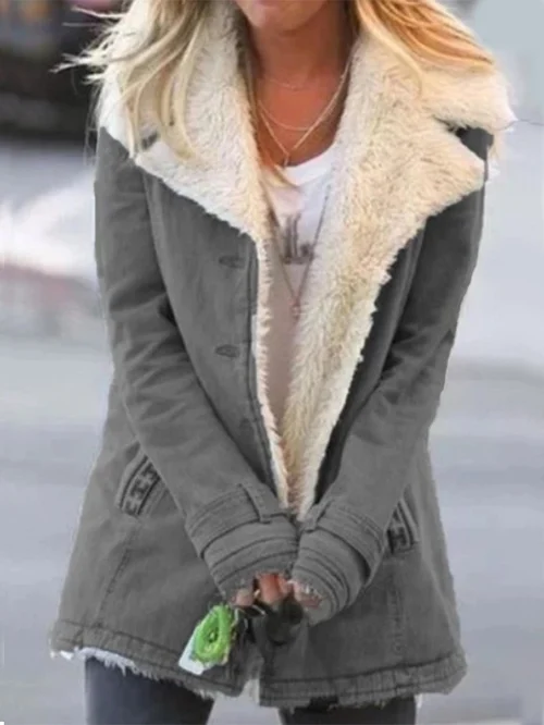 Veste À Bordures En Shearling Pour Femmes | Cozy