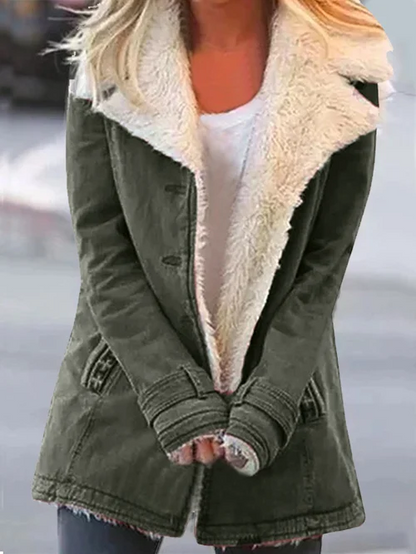 Veste À Bordures En Shearling Pour Femmes | Cozy