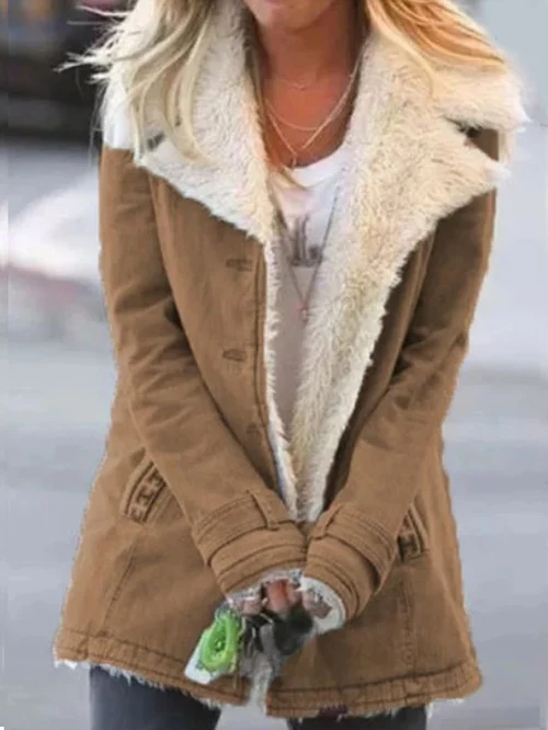 Veste À Bordures En Shearling Pour Femmes | Cozy