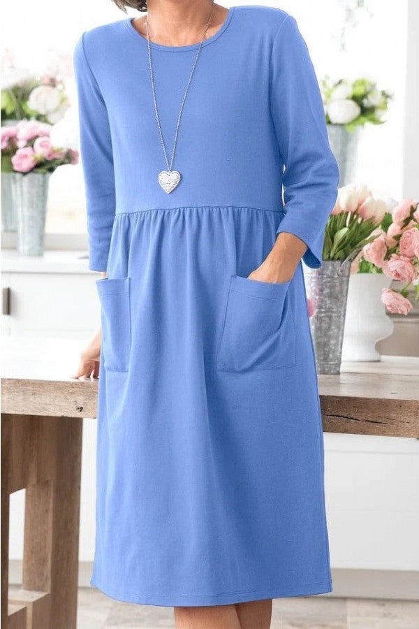 Robe Longue Vintage À Imprimé Abstrait | Printemps/automne Décontracté