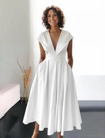 Beatrice | Robe D'invitée De Mariage Élégant Plissé Pour Femme | Midi
