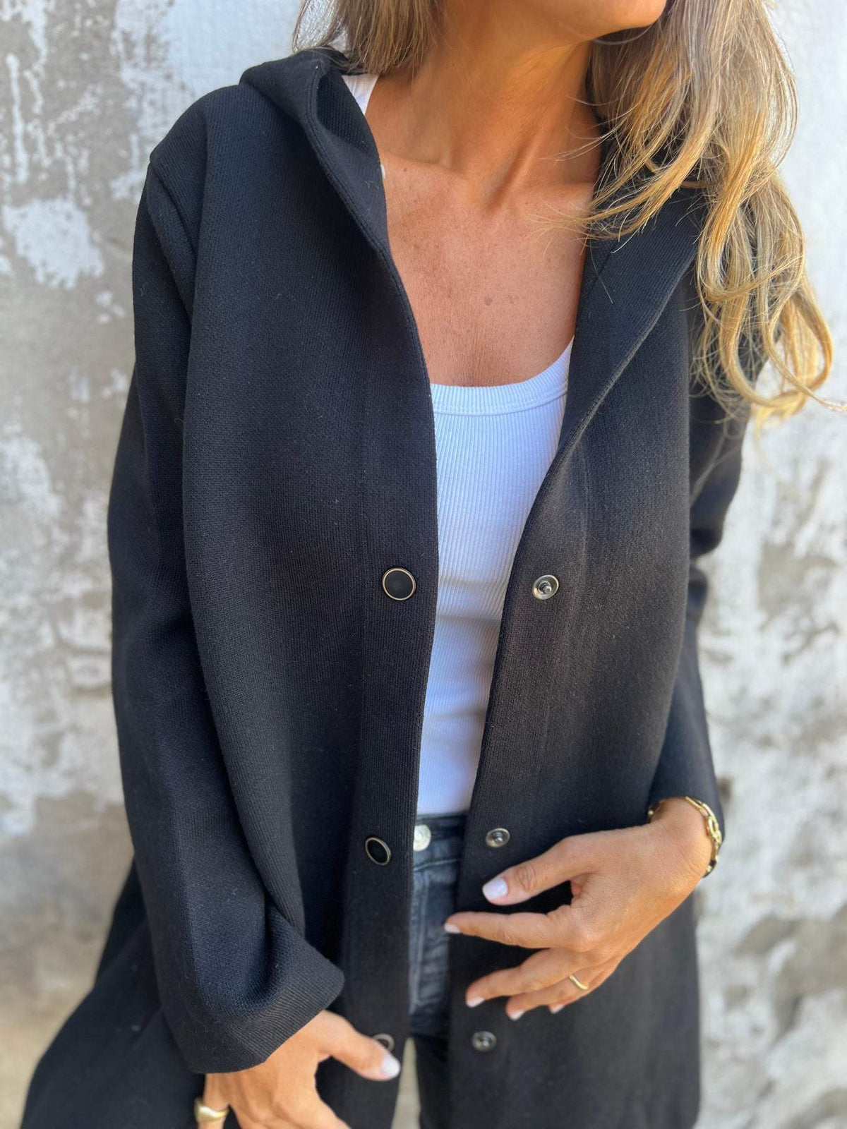 Cordelia | Cardigan Pour Femmes Avec Capuche Et Boutons | Chaud