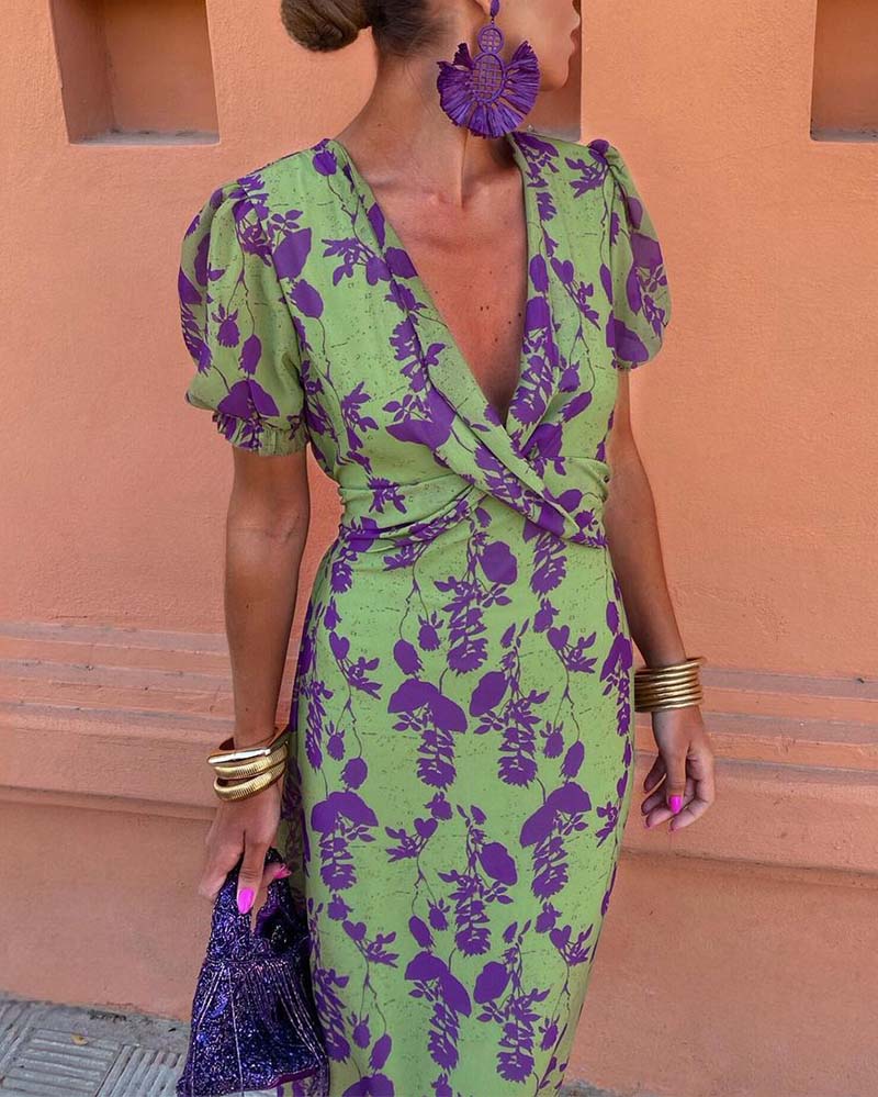 Aurorette | Robe D'été Torsadée À La Coupe Ajustée Pour Femmes | Maxi