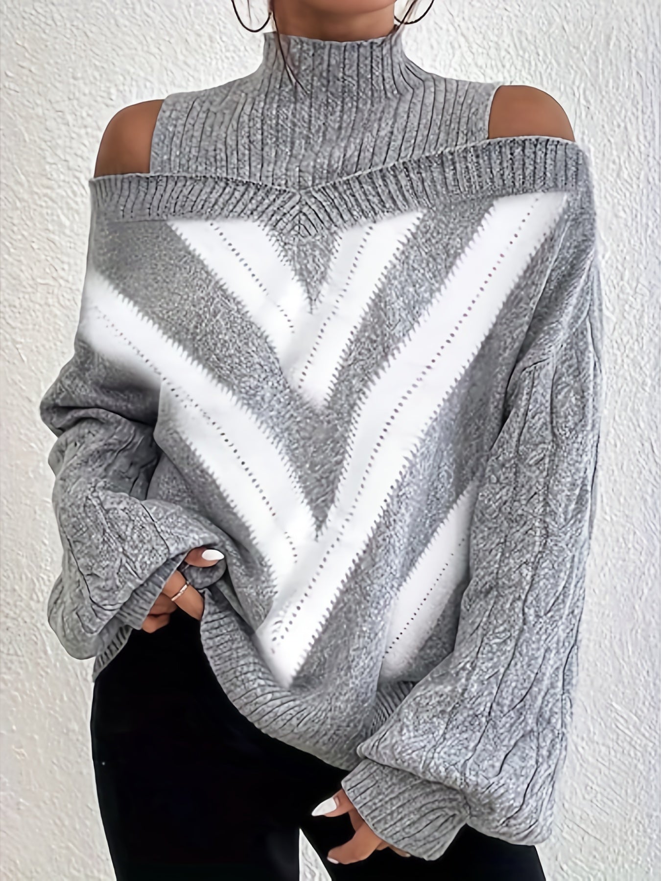 Mélodie-Claire | Tricot Femme Grande Taille | Col Roulé