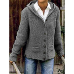 Anya | Cardigan À Capuche Décontracté | Tricoté