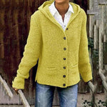Anya | Cardigan À Capuche Décontracté | Tricoté