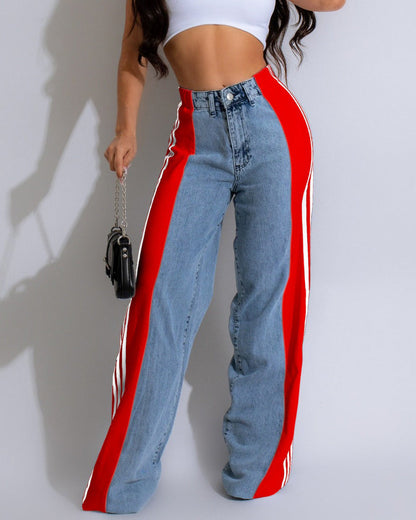 Ursuline | Pantalon Baggy Femme avec Bandes Latérales