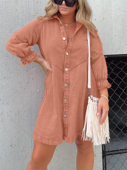 Manon | Robe Chemise En Denim Décontractée Pour Femmes | Mini