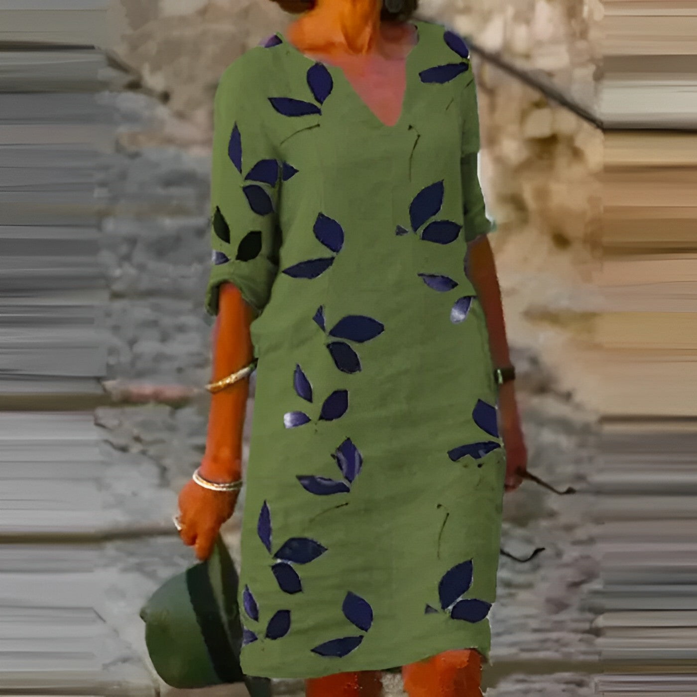 Ishara | Robe Fleurie à Col V | Mini