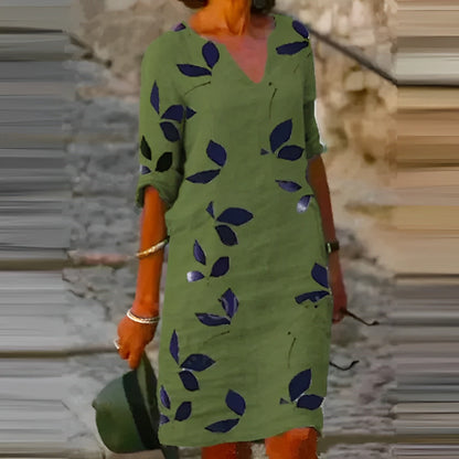 Ishara | Robe Fleurie à Col V | Mini