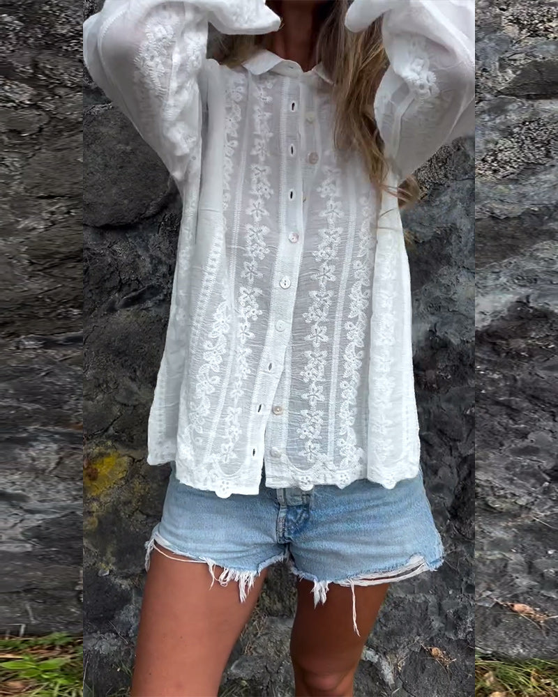 Tiphaine | Blouse Polo Femme Décontractée | Longues
