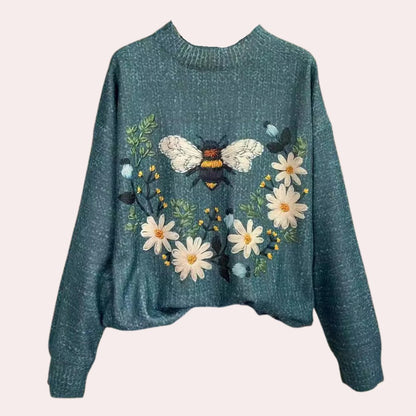 Sweat-shirt Brodé Floral Pour Femmes | Élégant