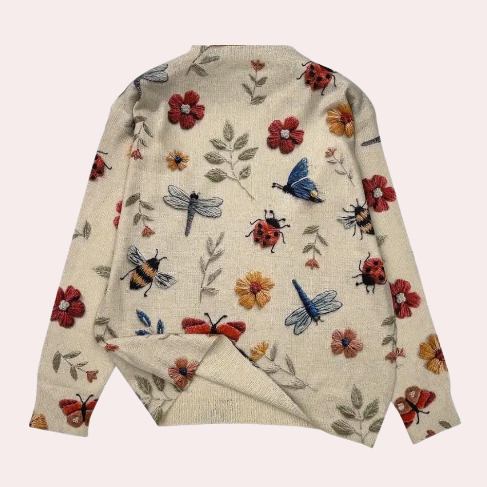Sweat-shirt Brodé Floral Pour Femmes | Élégant