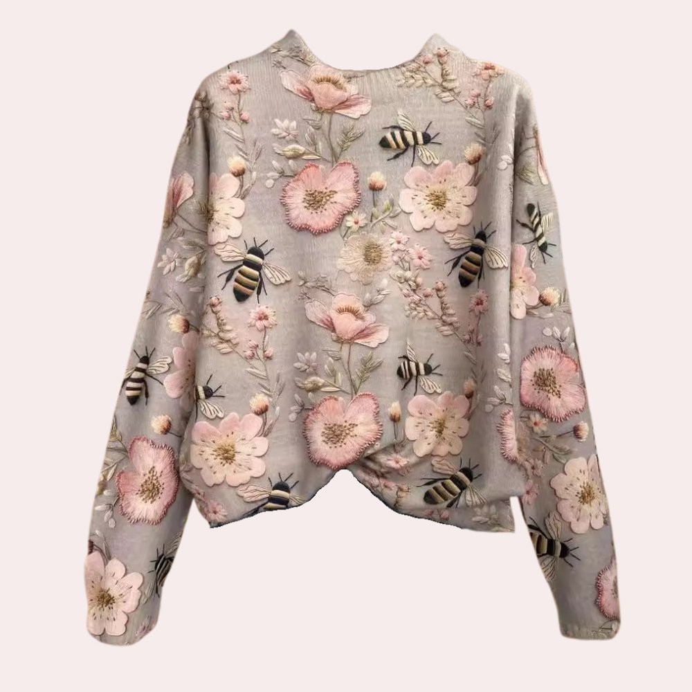 Sweat-shirt Brodé Floral Pour Femmes | Élégant