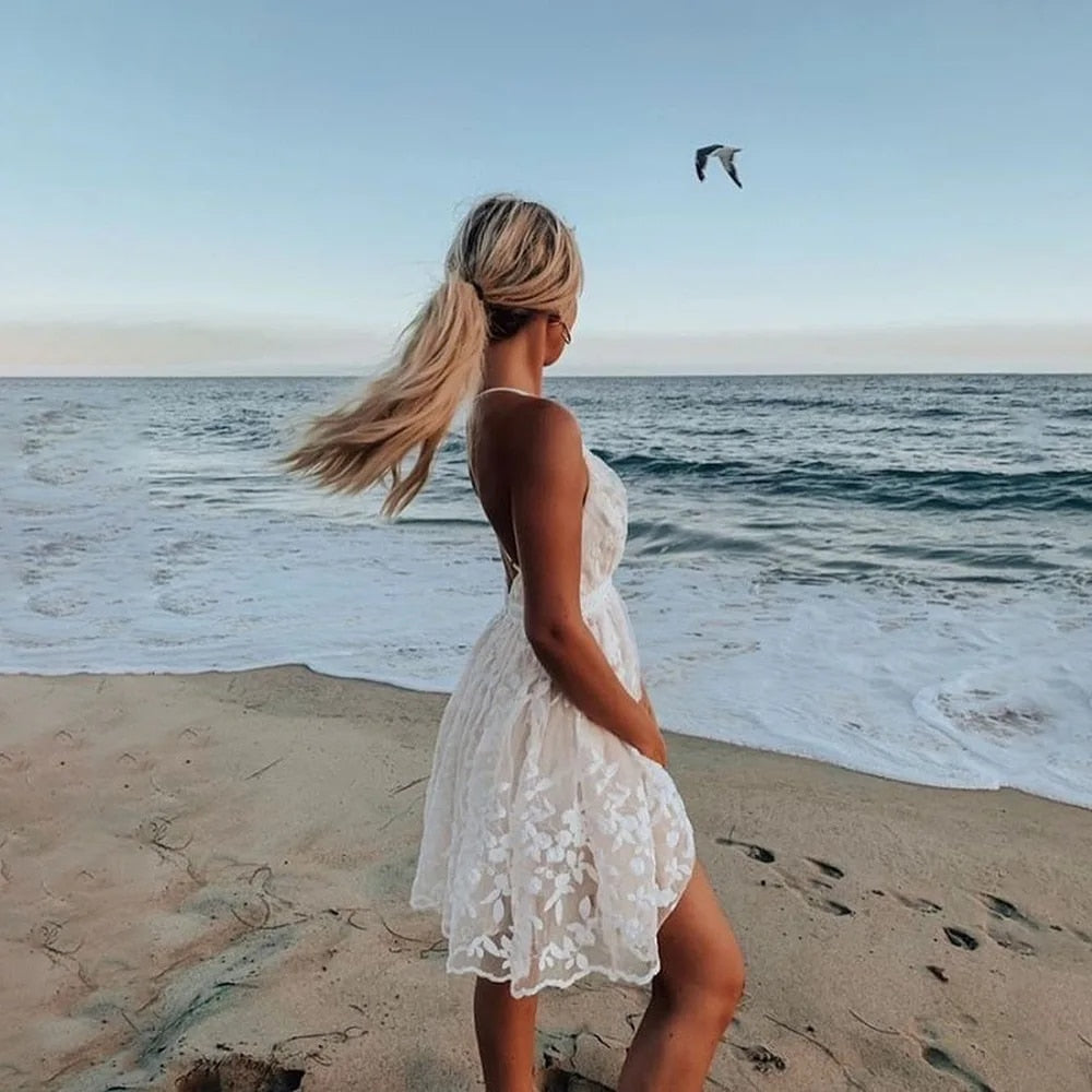 Quenelle | Robe Blanche Courte | Robe de Plage