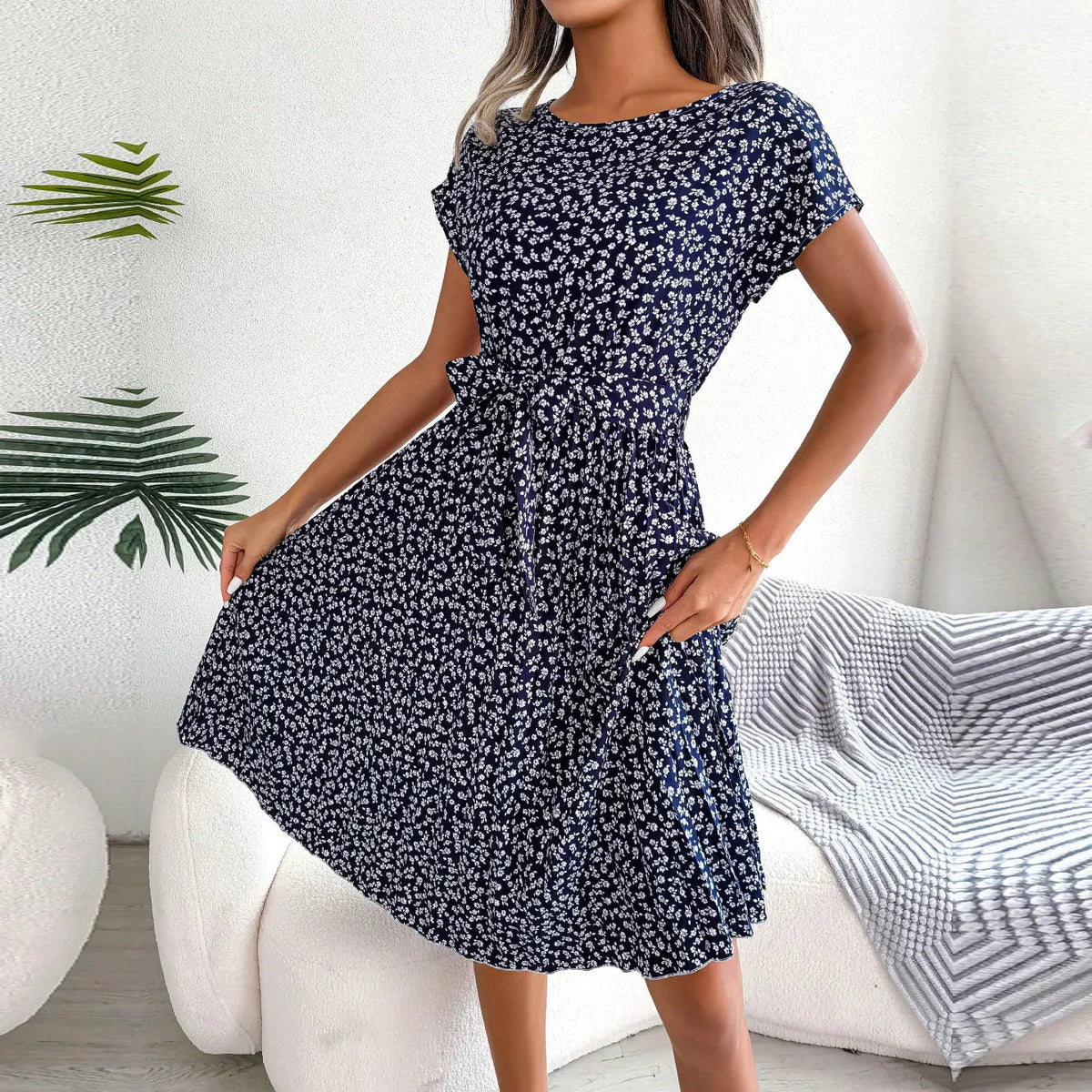 Elouane | Robe De Soirée Plissée Pour Femmes | Midi