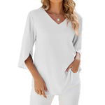 Magdeline | Blouse Légère À Col V Pour Femme | Chic