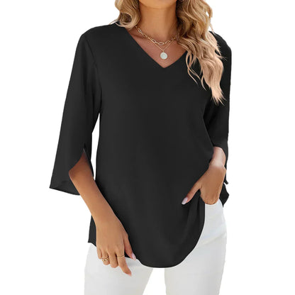 Magdeline | Blouse Légère À Col V Pour Femme | Chic
