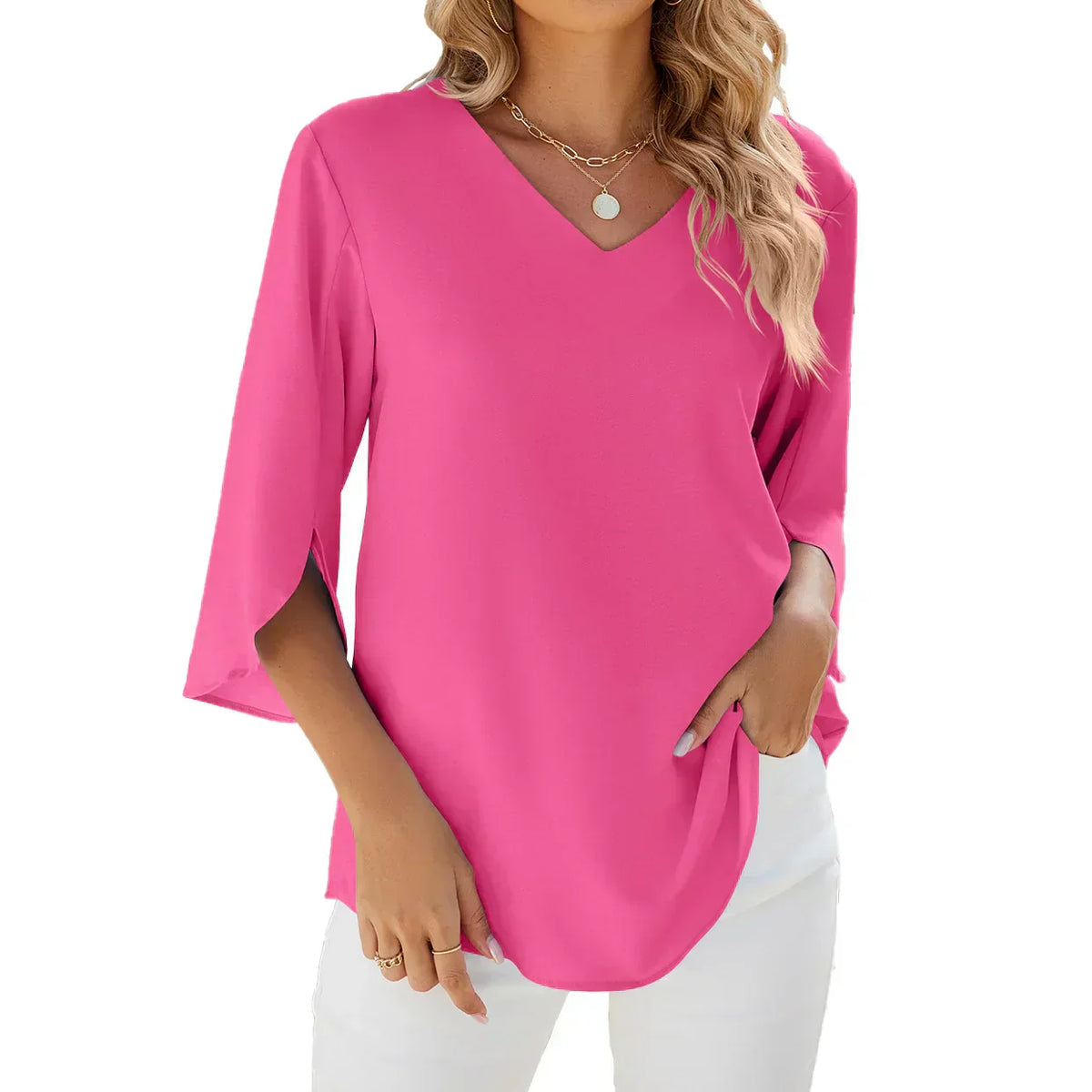 Magdeline | Blouse Légère À Col V Pour Femme | Chic