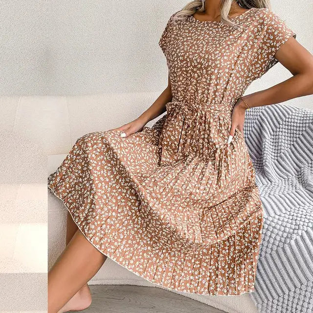 Elouane | Robe De Soirée Plissée Pour Femmes | Midi