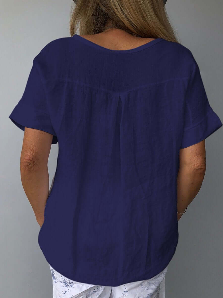 Mélanie | Tee-Shirt Femme | Col en V | Manches Courtes