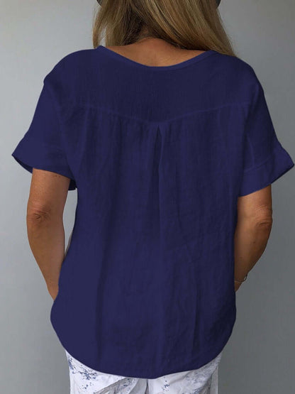 Mélanie | Tee-Shirt Femme | Col en V | Manches Courtes