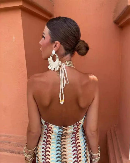 Lauricia | Robe De Plage Chic À Col V Pour Femmes | Maxi