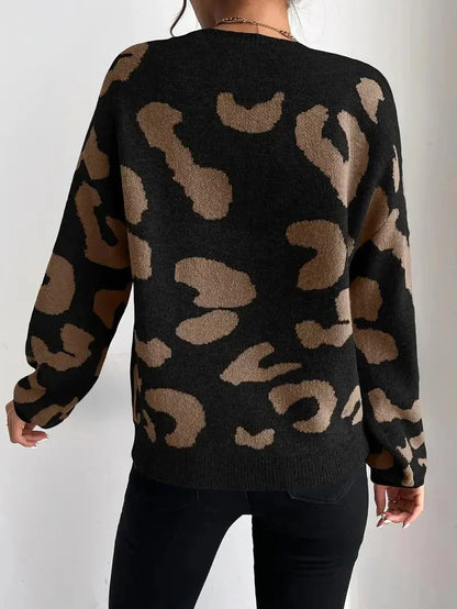 Théresa | Sweatshirt surdimensionné | Imprimé léopard