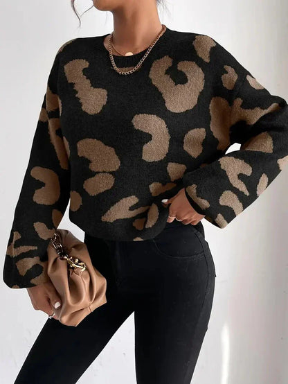 Théresa | Sweatshirt surdimensionné | Imprimé léopard