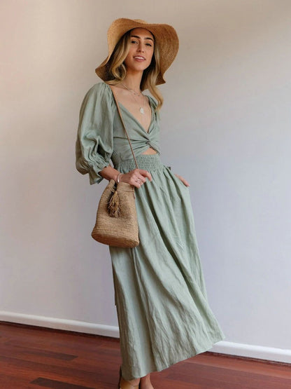 Claribelle | Robe Bohème Romantique De Plage Pour Femmes | Maxi
