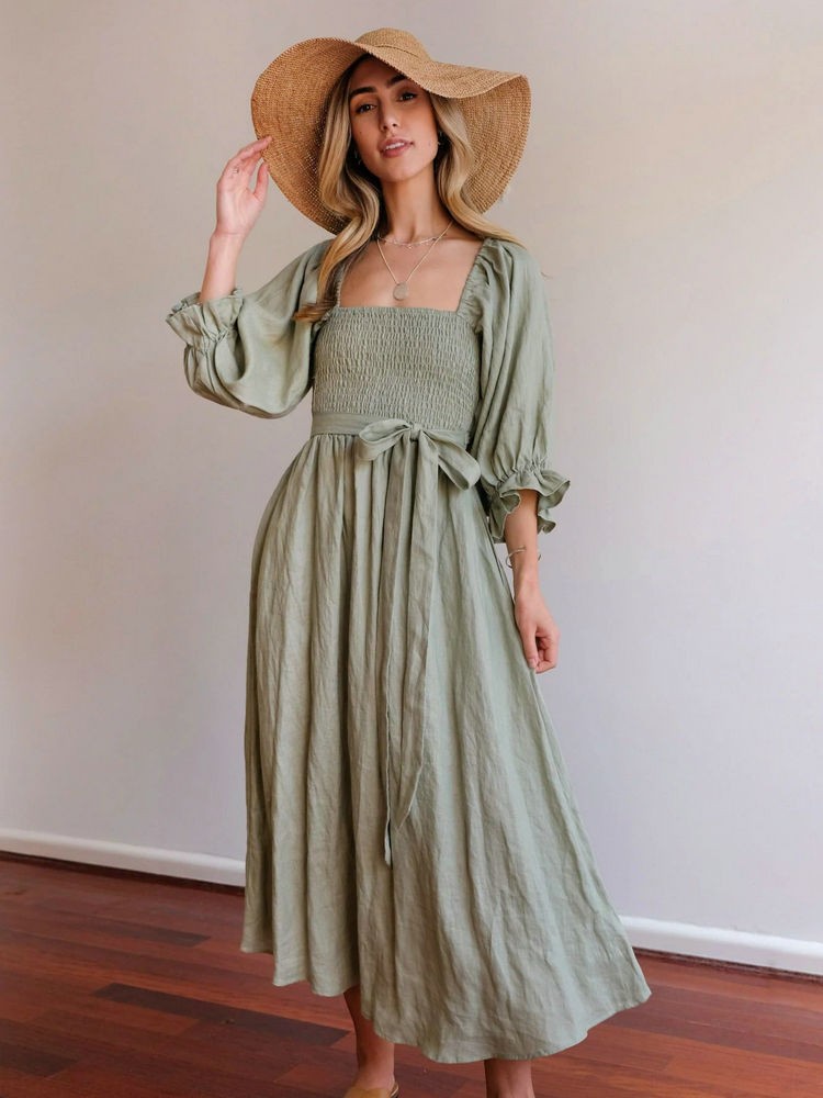 Claribelle | Robe Bohème Romantique De Plage Pour Femmes | Maxi