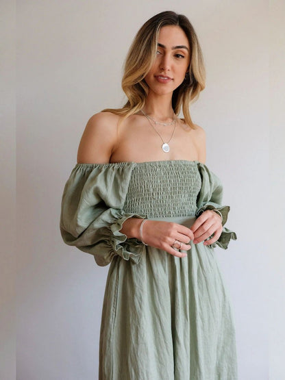 Claribelle | Robe Bohème Romantique De Plage Pour Femmes | Maxi
