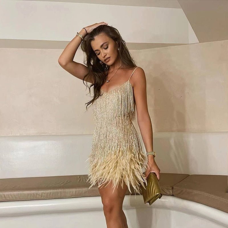 Audrienne | Robe À Paillettes Charme Pour Femme | Mini