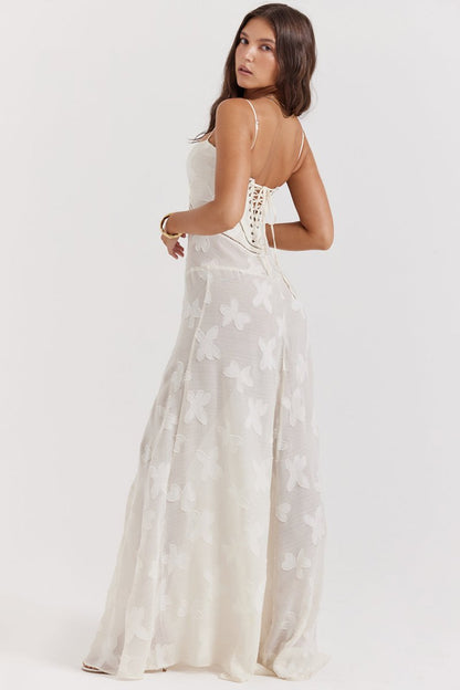 Ivanelle | Robe Longue Blanche | Sans Manches