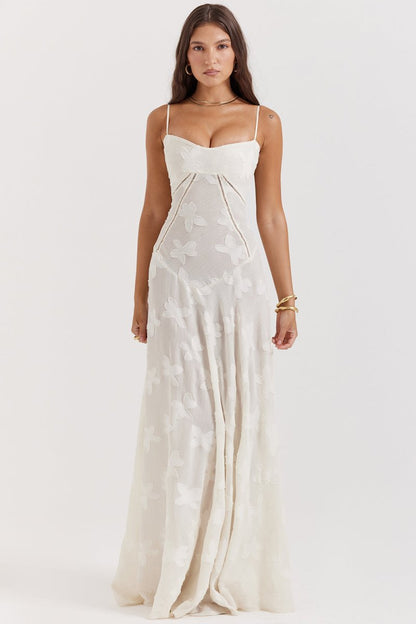 Ivanelle | Robe Longue Blanche | Sans Manches