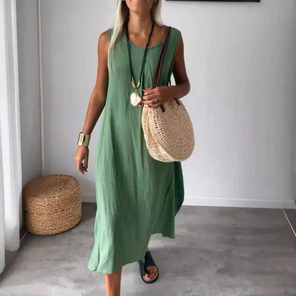 Corisande | Robe Bohème Longue Chic | Sans Manches