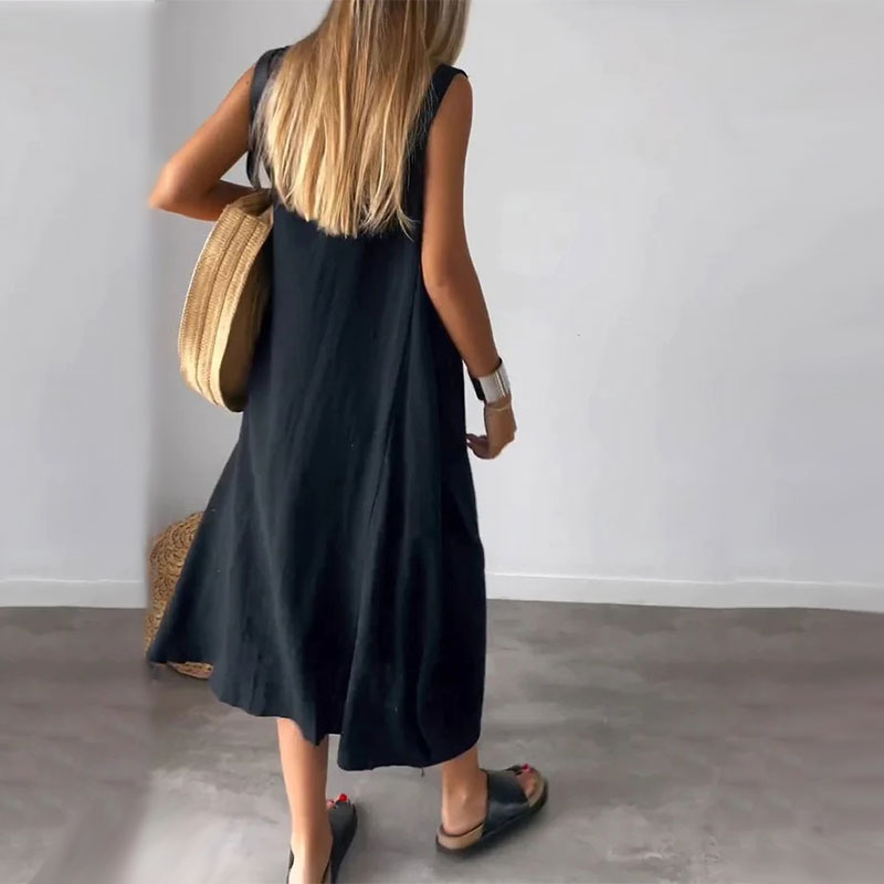 Corisande | Robe Bohème Longue Chic | Sans Manches