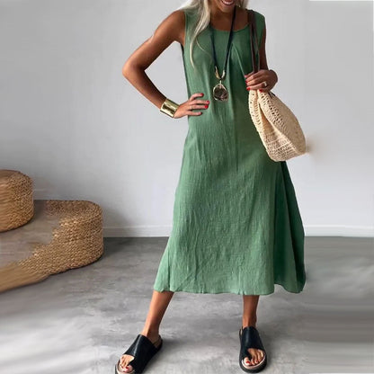 Corisande | Robe Bohème Longue Chic | Sans Manches